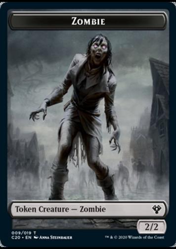 Token: Zombie (B 2/2) // Human Soldier (W 1/1) (V.1)